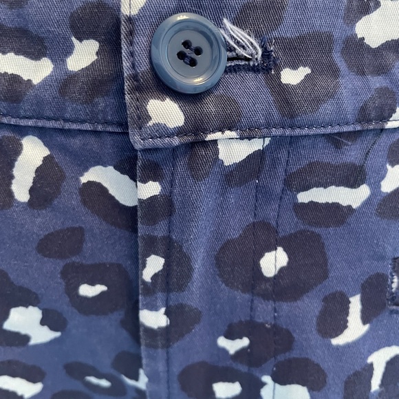 APC Rue Madame Paris 27 XS Cotton Blue Animal Print Straight Leg Jean Ankle Zip - Picture 6 of 12